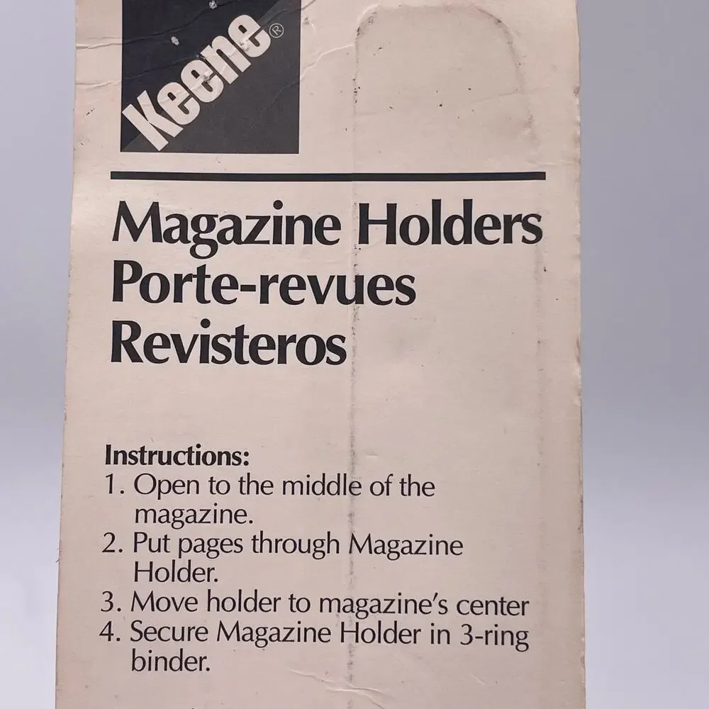Keene Magazine Holders Vintage 1995 Set of 12 for 3 Ring Binders Plastic NOS NEW